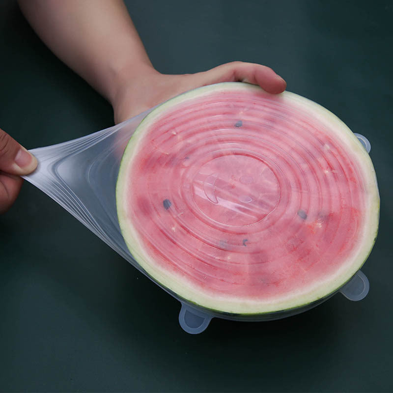 6pcs Reusable Silicone Lid Lids Compatible for Bowls, Plates, Pots & Pans - Multi-Size Dishwasher & Fridge Safe Food Storage Covers, Durable -Fit Lid Fits Most Containers
