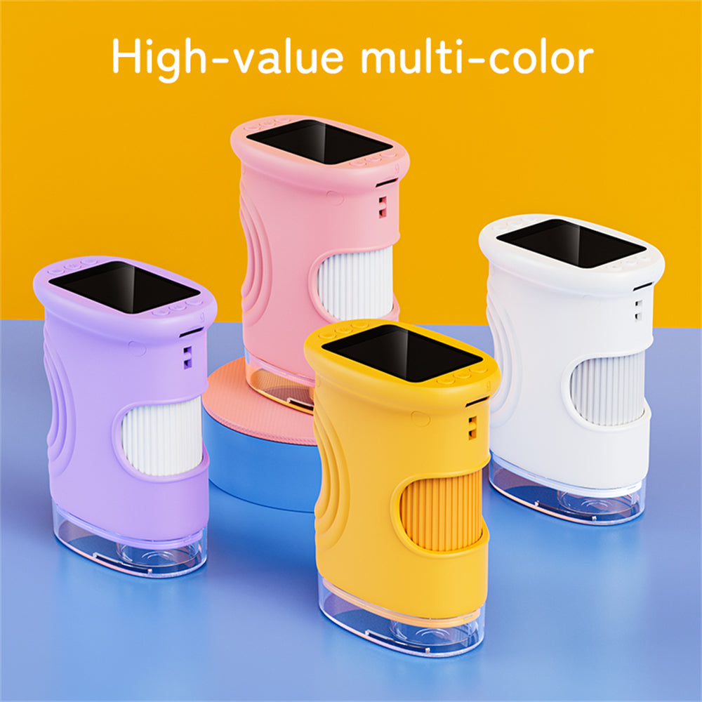 1000X Handheld Microscope for Kids 2.0" Screen Rechargeable Mini Pocket Digital Microscopes Portable Edu Gift Children Students