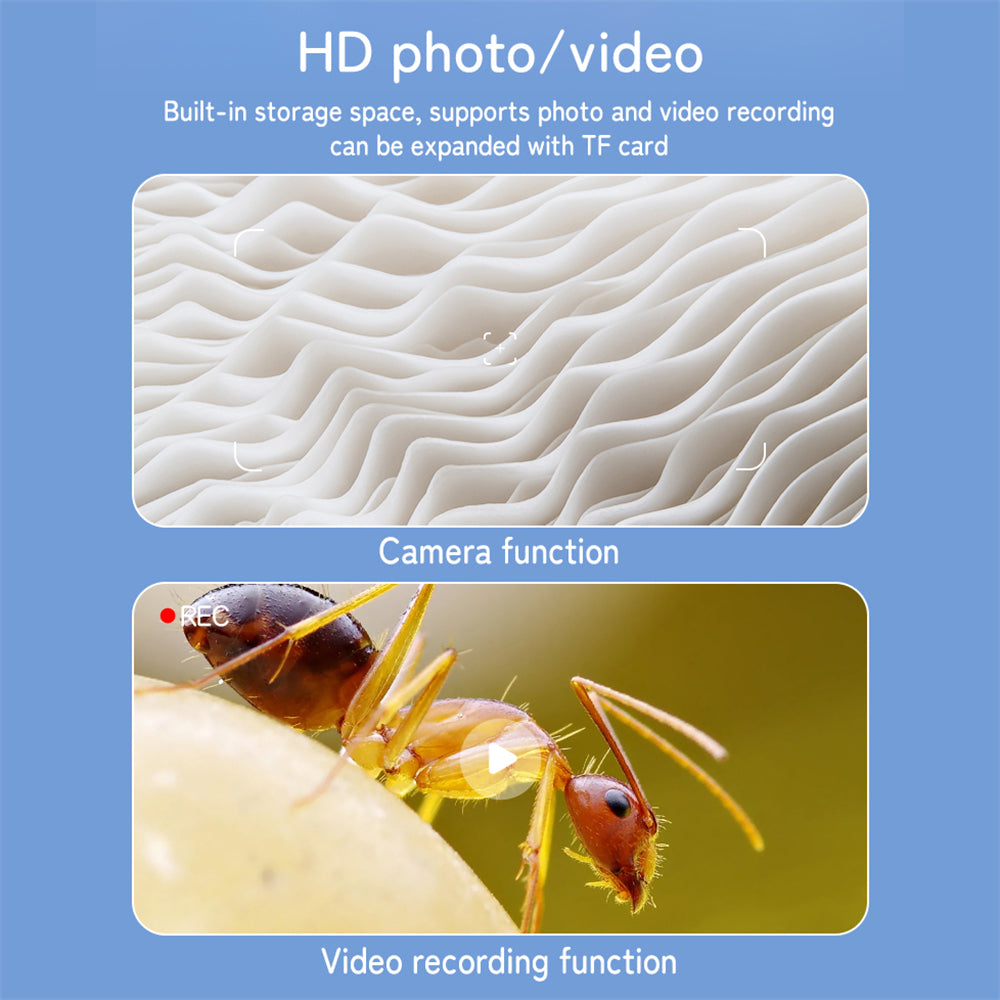 1000X Handheld Microscope for Kids 2.0" Screen Rechargeable Mini Pocket Digital Microscopes Portable Edu Gift Children Students