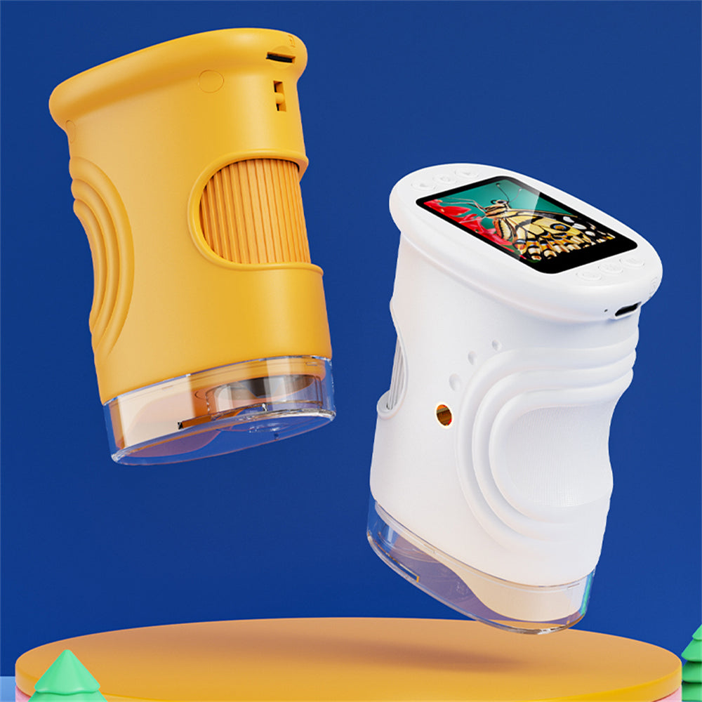 1000X Handheld Microscope for Kids 2.0" Screen Rechargeable Mini Pocket Digital Microscopes Portable Edu Gift Children Students