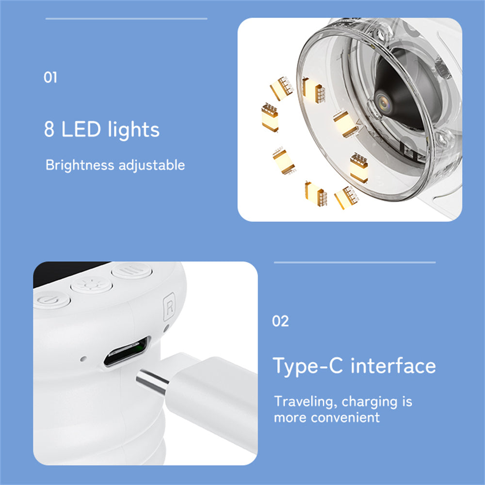 1000X Handheld Microscope for Kids 2.0" Screen Rechargeable Mini Pocket Digital Microscopes Portable Edu Gift Children Students
