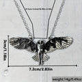 [Vintage Witch Moon Phase Necklace] Vintage Silvery Owl Pendant Necklace Witch Moon Phase Art Necklace Ladies Animal Totem Necklace Jewelry Gift