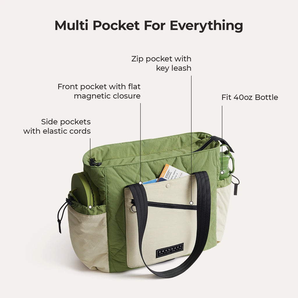 BAGSMART Women's bags Waterproof Tote Bag Lightweight Handbag Perfect for Gym Work Travel Large Shoulder Bag Crossbody Bags