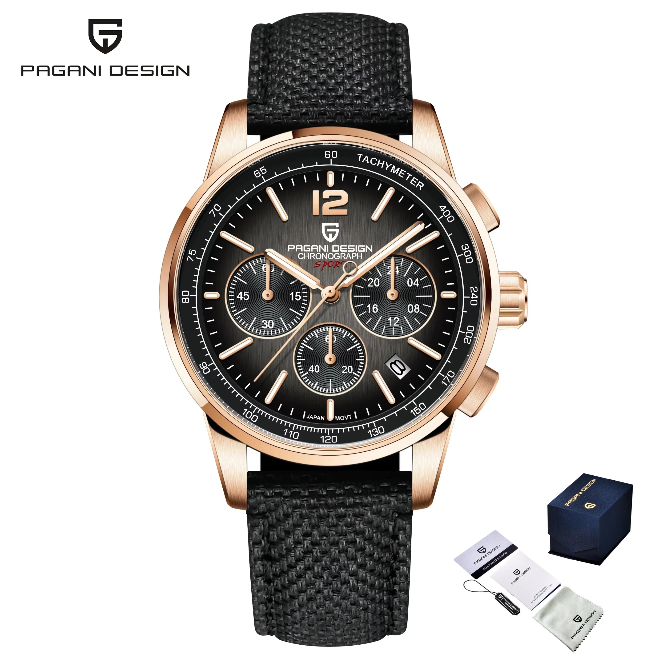 PAGANI DESIGN 2026 New Luxury Fashion Casual Men Quartz Watches VK63 100M Water Resistant Sapphire Glass Stainless Steel Watches