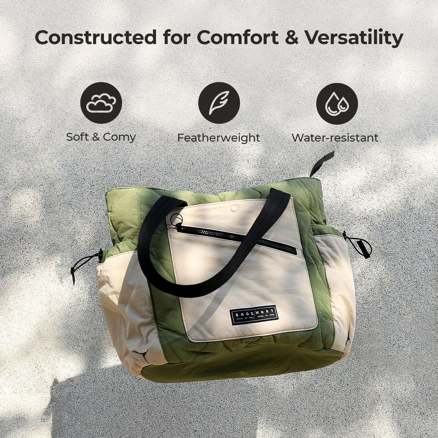 BAGSMART Women's bags Waterproof Tote Bag Lightweight Handbag Perfect for Gym Work Travel Large Shoulder Bag Crossbody Bags