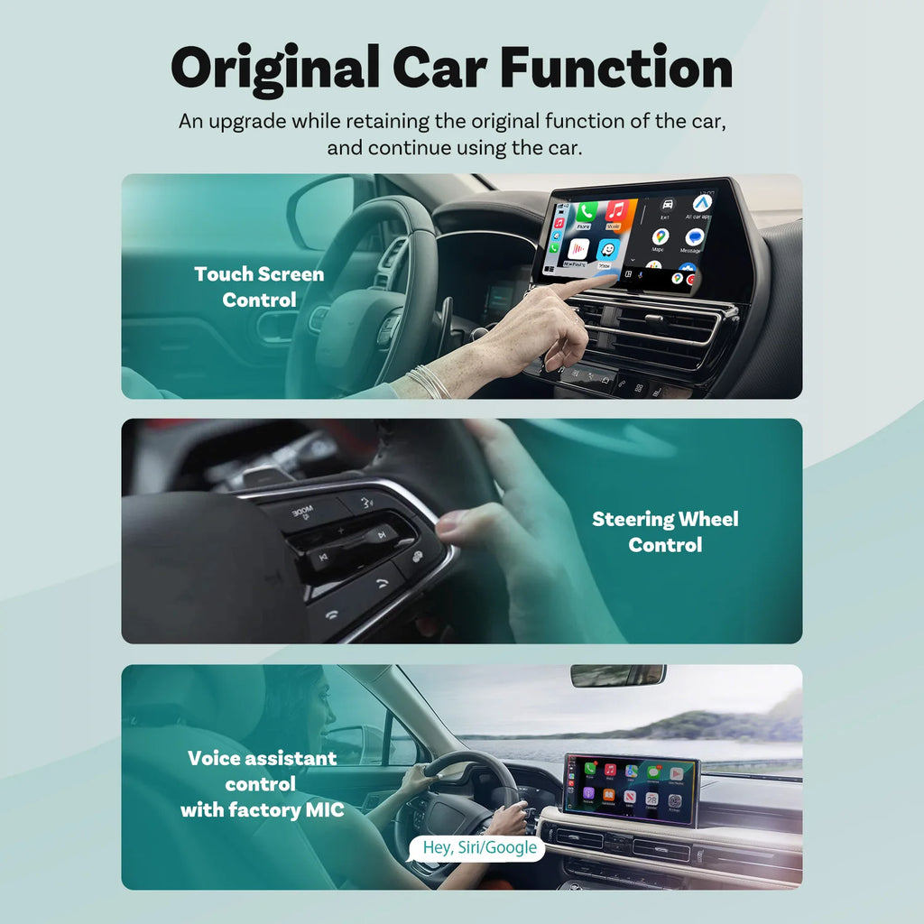 2025 Ottocast Mini SLIM Wireless CarPlay Android Auto Adapter for iPhone Android Phone Smallest 2 IN 1 USB Dongle Fast Connect