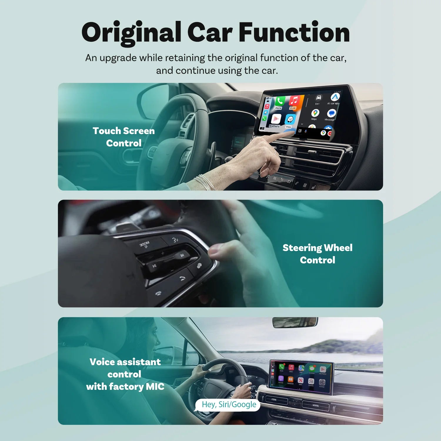 2025 Ottocast Mini SLIM Wireless CarPlay Android Auto Adapter for iPhone Android Phone Smallest 2 IN 1 USB Dongle Fast Connect