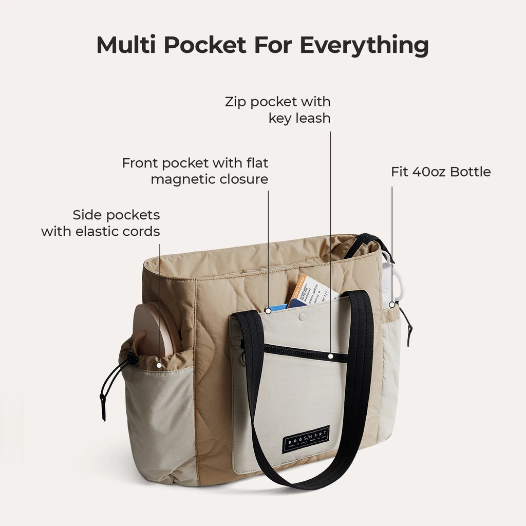 BAGSMART Women's bags Waterproof Tote Bag Lightweight Handbag Perfect for Gym Work Travel Large Shoulder Bag Crossbody Bags
