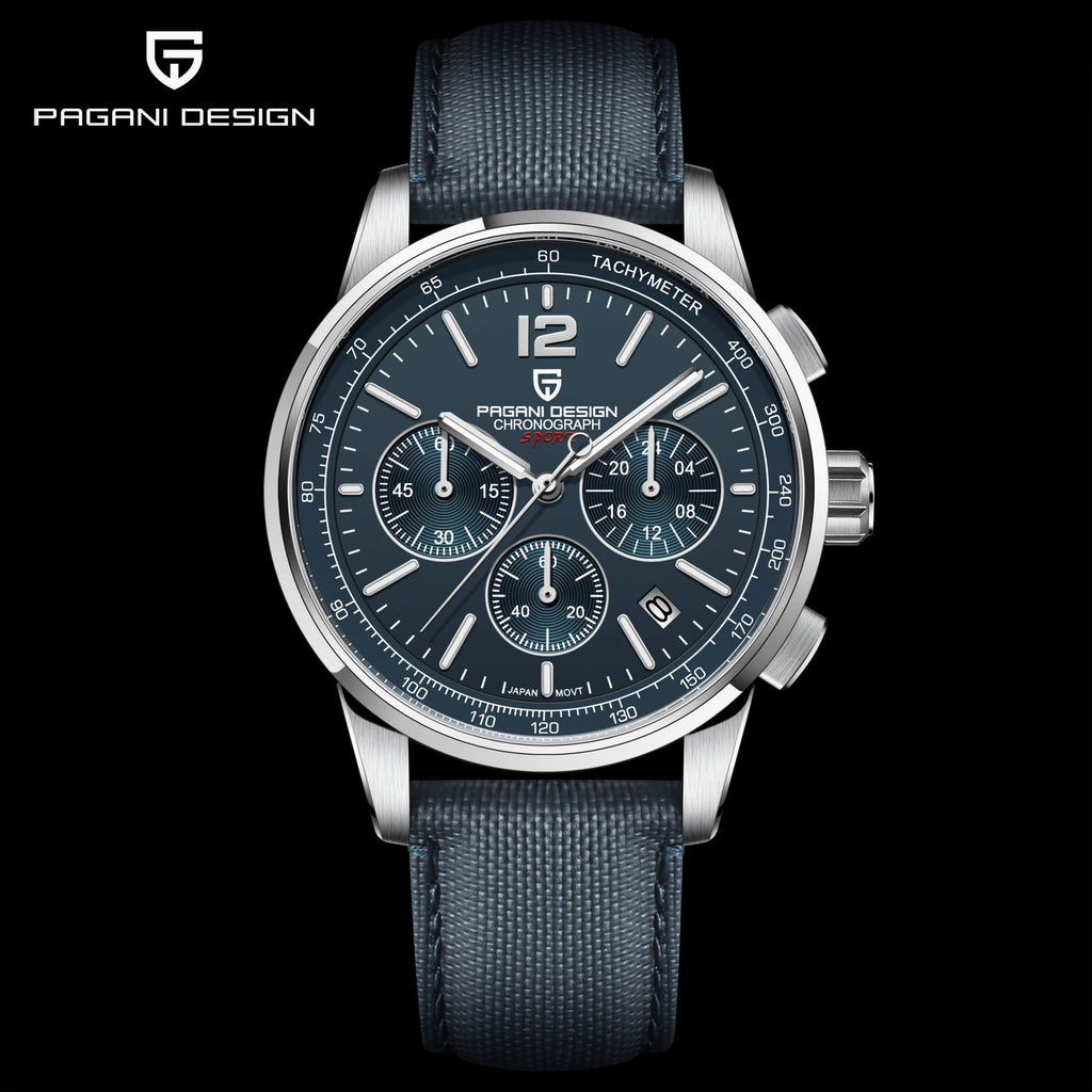 PAGANI DESIGN 2026 New Luxury Fashion Casual Men Quartz Watches VK63 100M Water Resistant Sapphire Glass Stainless Steel Watches