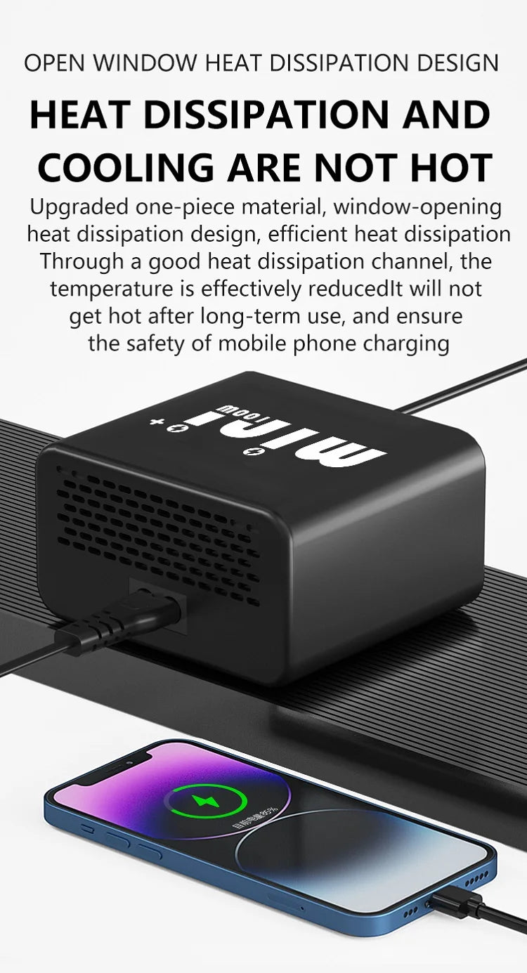 Premium Quality DianBa mini SB C Fast Charger Upoy 100W GaN 8 Port Wirelesss Charging Station Hub Block Cube for iPad iPhone 16