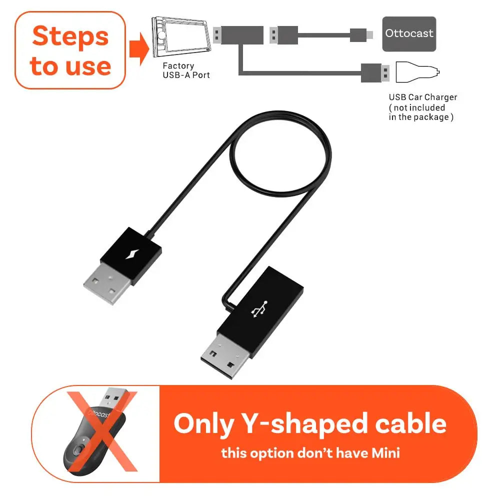 2025 Ottocast Mini SLIM Wireless CarPlay Android Auto Adapter for iPhone Android Phone Smallest 2 IN 1 USB Dongle Fast Connect