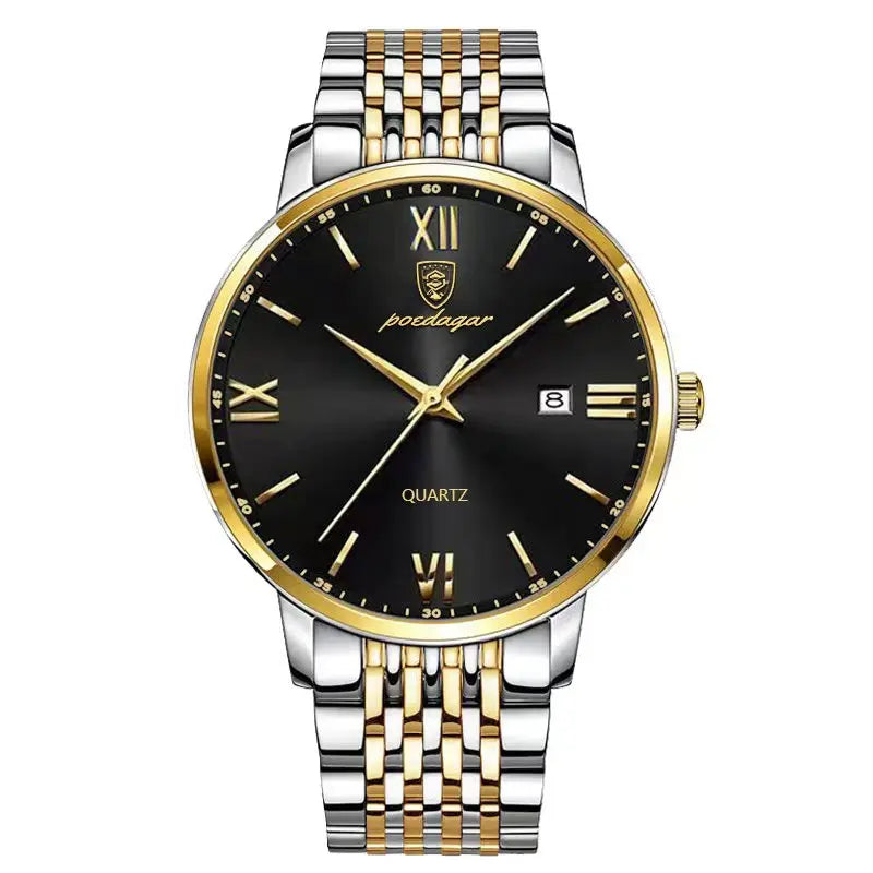 POEDAGAR Luxury Casual Men's Wristwatch Sports Stainless Steel Waterproof Date Man Watch High Quality Fashion Quartz Men Watches