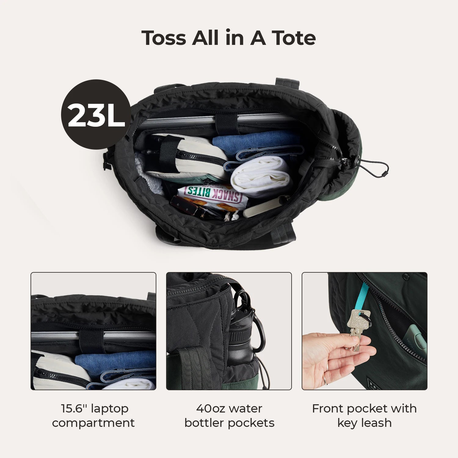 BAGSMART Women's bags Waterproof Tote Bag Lightweight Handbag Perfect for Gym Work Travel Large Shoulder Bag Crossbody Bags