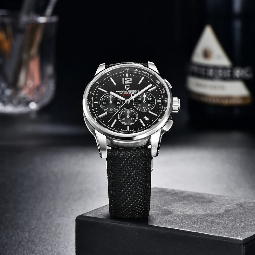 PAGANI DESIGN 2026 New Luxury Fashion Casual Men Quartz Watches VK63 100M Water Resistant Sapphire Glass Stainless Steel Watches