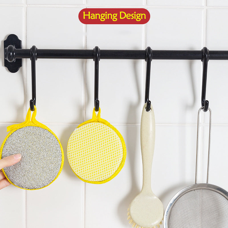 5/10pcs Double-Sided Dishwashing Sponges for Pots and Pans - Effortless Kitchen Cleaning with Durable Polyester Sponges