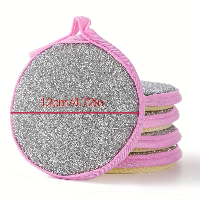 5/10pcs Double-Sided Dishwashing Sponges for Pots and Pans - Effortless Kitchen Cleaning with Durable Polyester Sponges